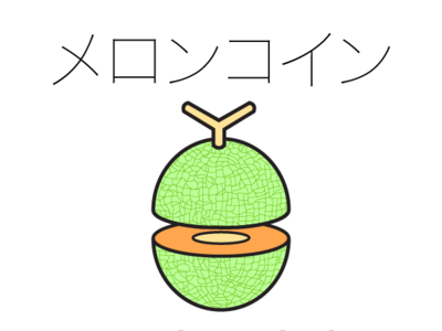 Meloncoin Katakana branding design illustration katakana logo