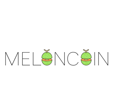 Meloncoin Wordmark branding design illustration logo