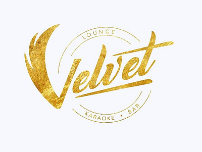 Velvet Lounge Karaoke & Bar Logo (BAKU) design illustration logo vector