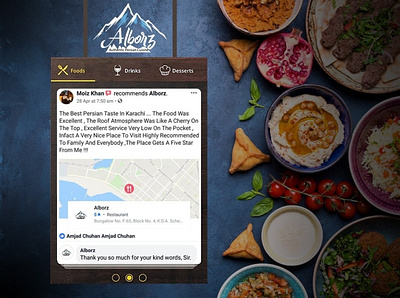 Alborz Recommends of Facebook brand identity branding design digital dribbble facebook food foodie illustration instagram logo marketing persian photoshop product product design restaurant snapchat typography vector