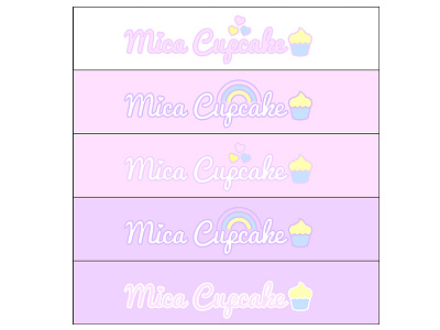 Mica Cupcake logo concepts cupcake hearts logo logodesign logos pastel colors rainbow