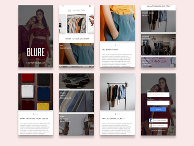 Blure - Fashion App Design Concept