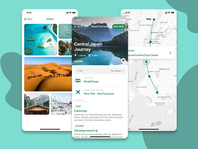 Travel Application Mobile Design