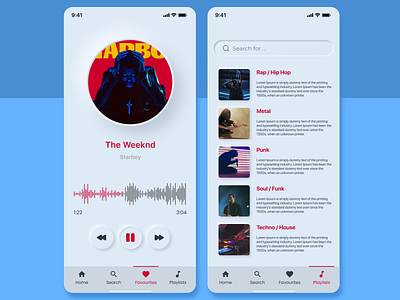 Music Player with neumorphism elements app app design application ui ui ux ui design uidesign uiux ux ux ui ux design uxdesign uxui web web design webdesign website website design