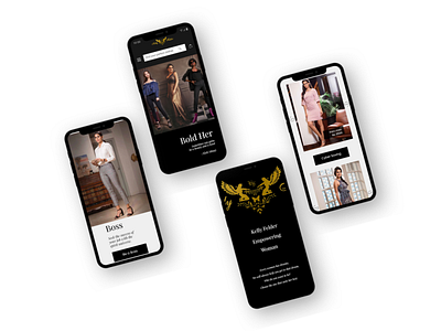 Concept web UI design for Kelly Felder fashion brand