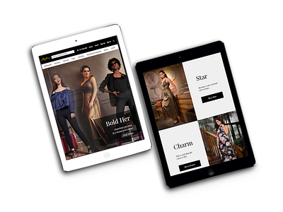 Concept web UI design for Kelly Felder fashion brand