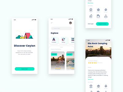 Concept Design for Camping Site Booking application