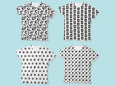 Repeating T-Shirts black and white brush brush pen clothing fashion geometric ink repeat stroke style t shirt t shirt