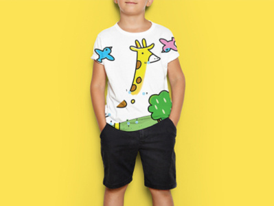 Kids T-Shirt Design illustration kids illustration t shirt design t shirt mockup