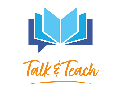 Talk & Teach Logo branding design freelance designer hireme logo