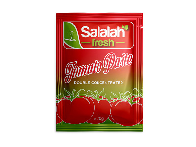 Tomato Paste Sachet branding logo packaging sachet tomato tomatoes