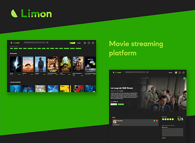 Limon movie movies streaming ui design website