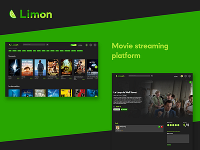 Limon movie movies streaming ui design website