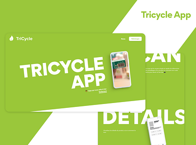 Tricycle App animation app green recycle ui