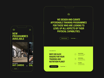 Alex Rogers Personal Training app branding design graphic design logo typography ui web design