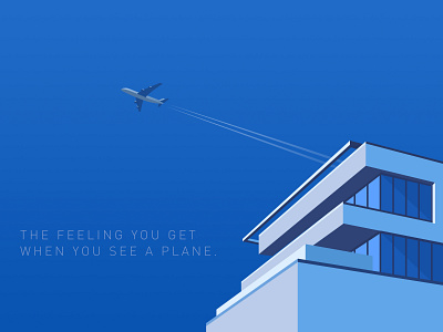 When You See a Plane aircraft airline airplane illustration modern sky travel vector