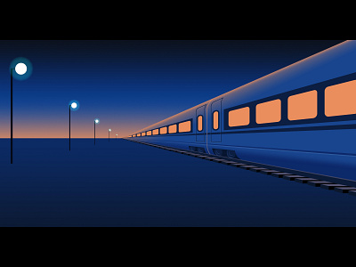 Time to Back Home illustration train travel vector