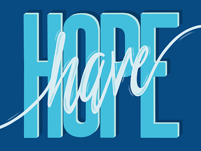 have HOPE ✨🌊 procreate illustration lettering