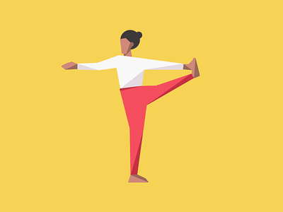 Yoga pose illustration flat illustration