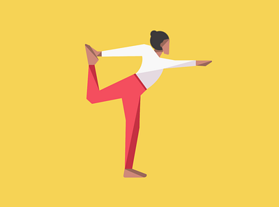 Yoga pose illustration flat illustration