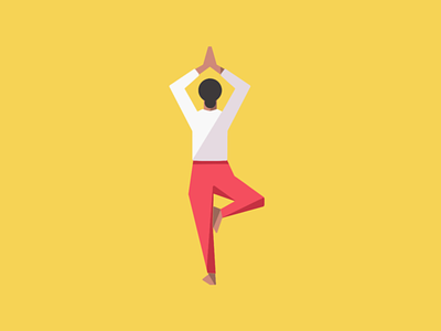 Yoga pose illustration flat illustration