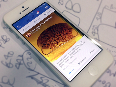 Facebook Feed app facebook flat ios7 iphone redesign