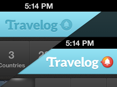 Status for Notifications app bar iphone navigation notification notify travel travelog