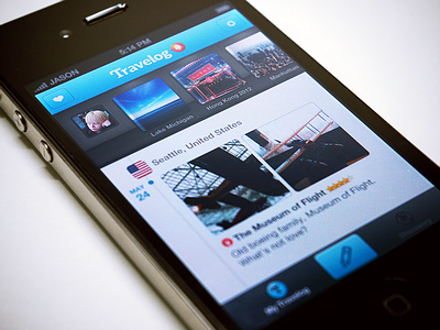 Travelog — Timeline Feed app ios iphone travel travelog