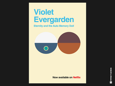 Violet Evergarden: Eternity and the Auto Memory Doll anime color design drama graphic design helvetica japan manga minimalism minimalistic movie poster movies poster poster art swiss style synthesis typography vector violet