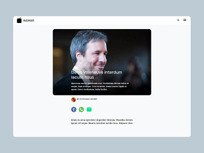 INGMAR - Movie News Blog WordPress Theme