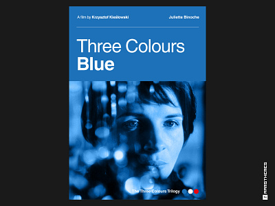 Three Colours: Blue (1993) culture design france freedom french graphic design helvetica juliette binoche liberte liberty minimalistic movie poster movies poster art poster design rational swiss poster swiss style typography