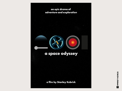 2001: A Space Odyssey (Stanley Kubrick) Movie Poster 2001 classic design futura futura bold future graphic design iconography minimalistic movie poster movies odyssey poster poster art poster design rational space stanley kubrick typography universe