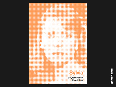 Sylvia - Minimalist Swiss Style Movie Poster biography design drama graphic design halftone helvetica minimalistic movies poetry poster poster design swiss poster swiss style typography woman