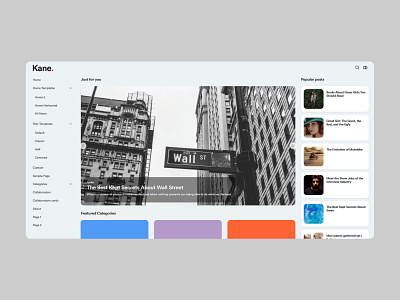 KANE - News Magazine Blog Bootstrap WordPress Theme bootstrap design graphic design homepage interface design minimalistic rounded corners typography ui ux web wordpress design wordpress development wordpress theme
