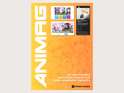 ANIMAG - Anime and Manga Magazine WordPress Theme Ad 1 advertising anime design editorial design graphic design manga minimalistic poster typography ui ux web wordpress design wordpress theme