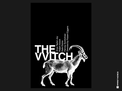 The Witch black design evil goat graphic design halloween helvetica horror minimalistic movies poster spooky typography weeklywarmup