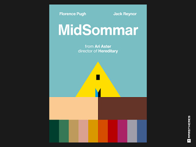 MIDSOMMAR (2019) Swiss Style Movie Poster design graphic design helvetica horror midsommar minimalist minimalistic movie poster movies poster design psychological typography