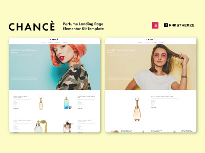 CHANCE - Perfume Landing Page WordPress Template Elementor Kit