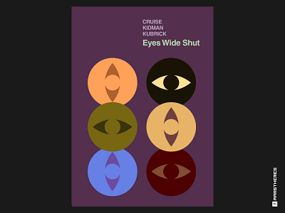 EYES WIDE SHUT (1999) Swiss Style Movie Poster design eyes graphic design helvetica kubrick minimalistic movie poster movie poster design movies poster poster design typography violet