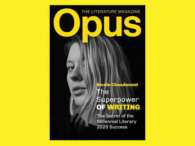 OPUS Magazine Cover books cover design design editorial design font family graphic design literature magazine cover minimalistic template design typography wordpress theme