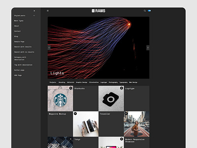 RAMS - Portfolio Artist Gallery WordPress Bootstrap Theme 📸🎨