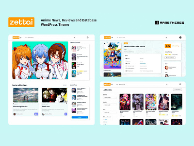 ZETTAI - Anime News, Reviews and Database WordPress Theme anime database design elementor graphic design manga minimalistic movies news reviews series ui ux wordpress design wordpress theme