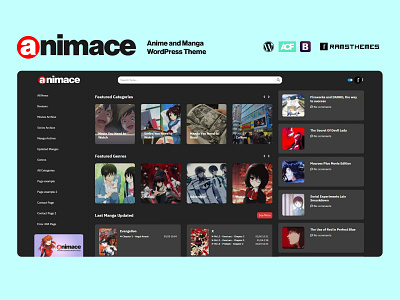 ANIMACE - Anime and Manga WordPress Bootstrap Theme