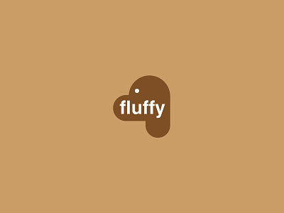 Fluffy Dog MInimalistic Logo Dribbble Weekly Warm Up