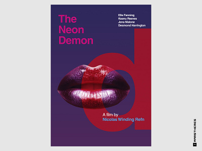 THE NEON DEMON - Minimalist Swiss Style Movie Poster art cinema dada demon denmark design elle fanning graphic design helvetica illustration lips logo minimalistic movies neon nicolas winding refn poster design swiss style typography vector