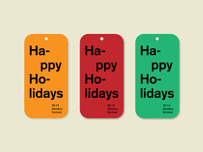 Akzidenz Grotesk Holiday Gift Card - Dribbble Weekly Warm-Up