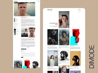 DIMODE - Fashion and Lifestyle Magazine WordPress Theme blogging design editorial fashion futura graphic design influencers interface design minimalistic photography rational trend typography ui ux web design website wordpress design wordpress theme