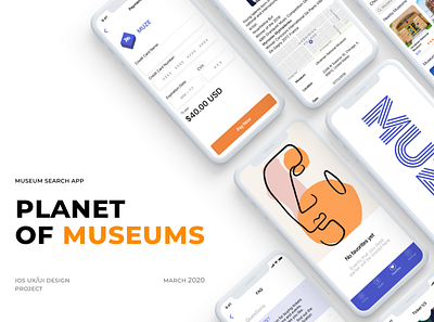 Application for museum app branding design minimal ui ux web