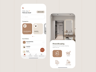 House Cleaning Service App app branding design house minimal service app ui ux