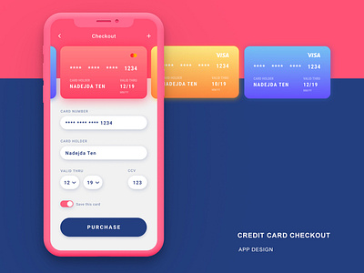 Credit Card Checkout app daily ui daily ui 002 dailyui design ui ux